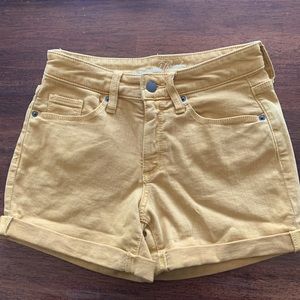 Denim yellow shorts